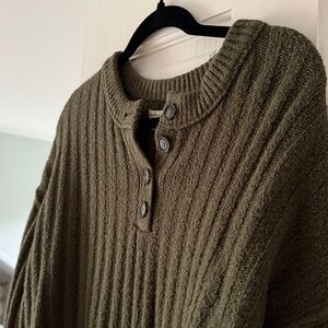American Eagle Outfitters Dark Olive Knit Top